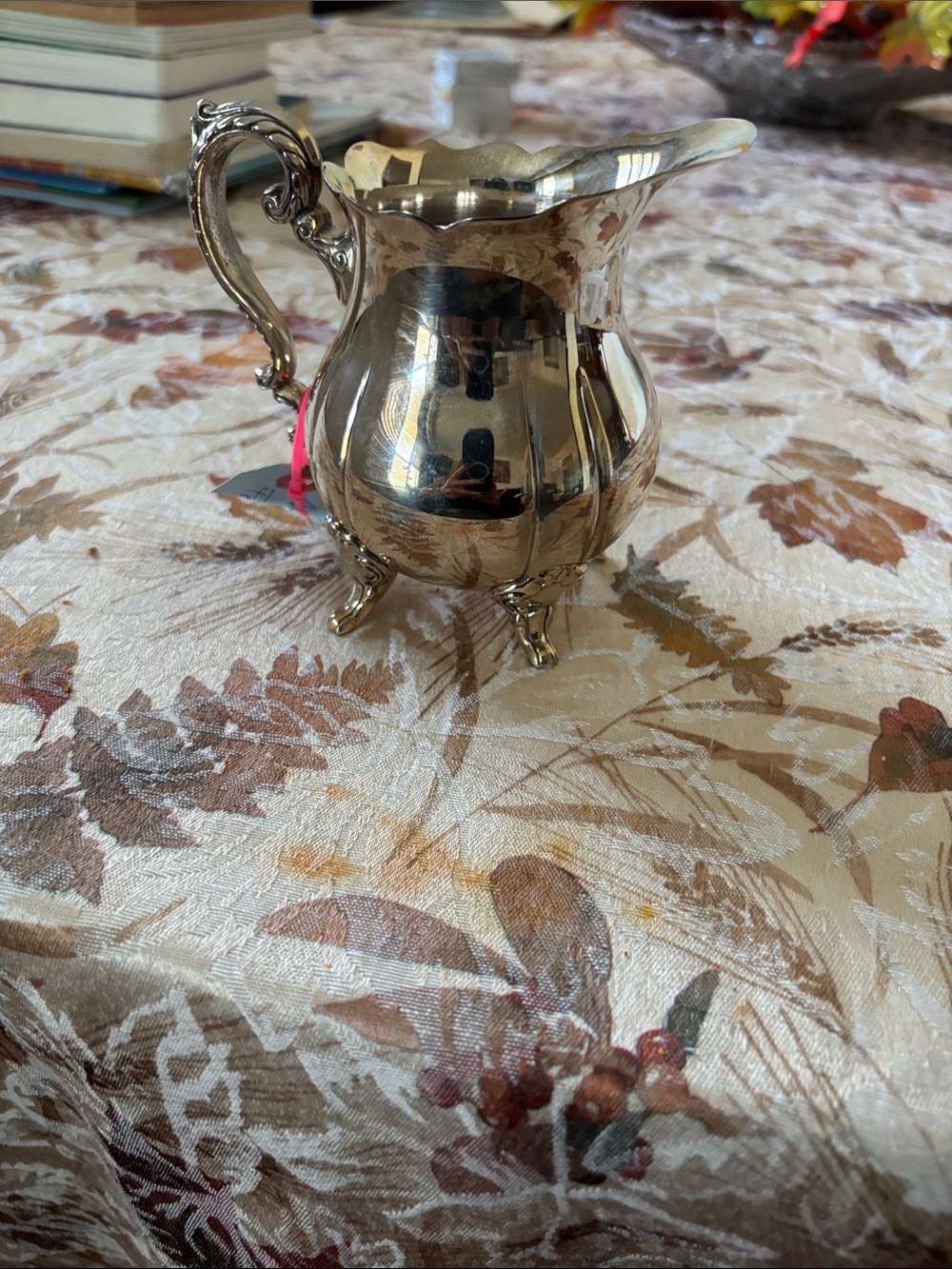 Ornate Silver-Plated Creamer Pitcher - Classic Home Dining Accent